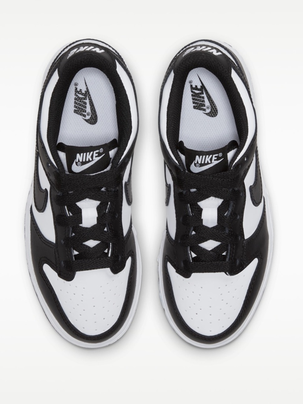 Nike Low Dunk Big Kids Low-Top Sneakers in Black and White - Picture 4 of 5